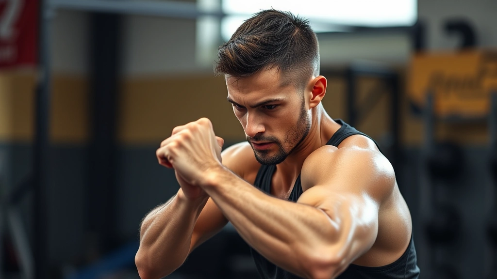 Someone practicing or training with visible determination, possibly athletic or skill-based activity, showing effort and concentration