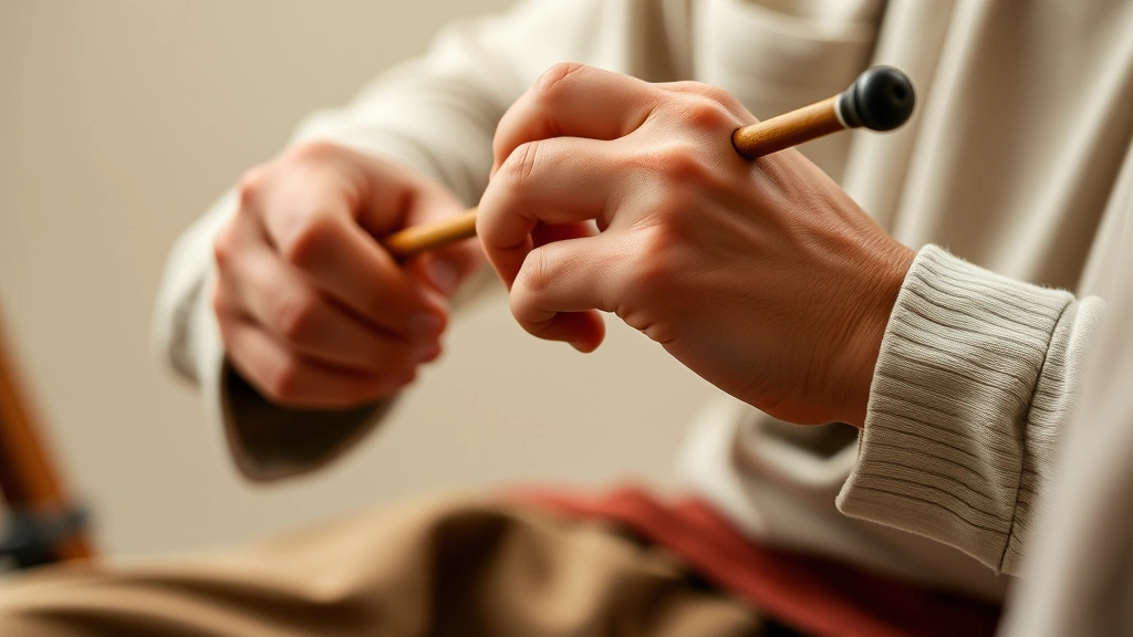 Person practicing a skill repeatedly with visible improvement progression, hands engaged in deliberate practice, concentration and determination, learning in progress