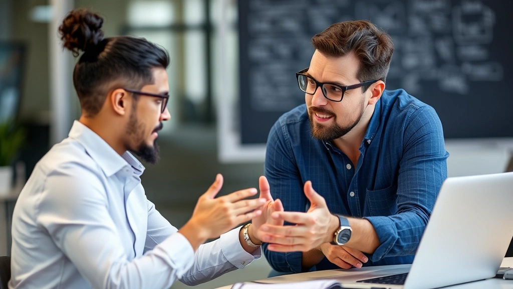 Person practicing a skill with mentor providing feedback, collaborative learning moment, genuine interaction, professional development setting