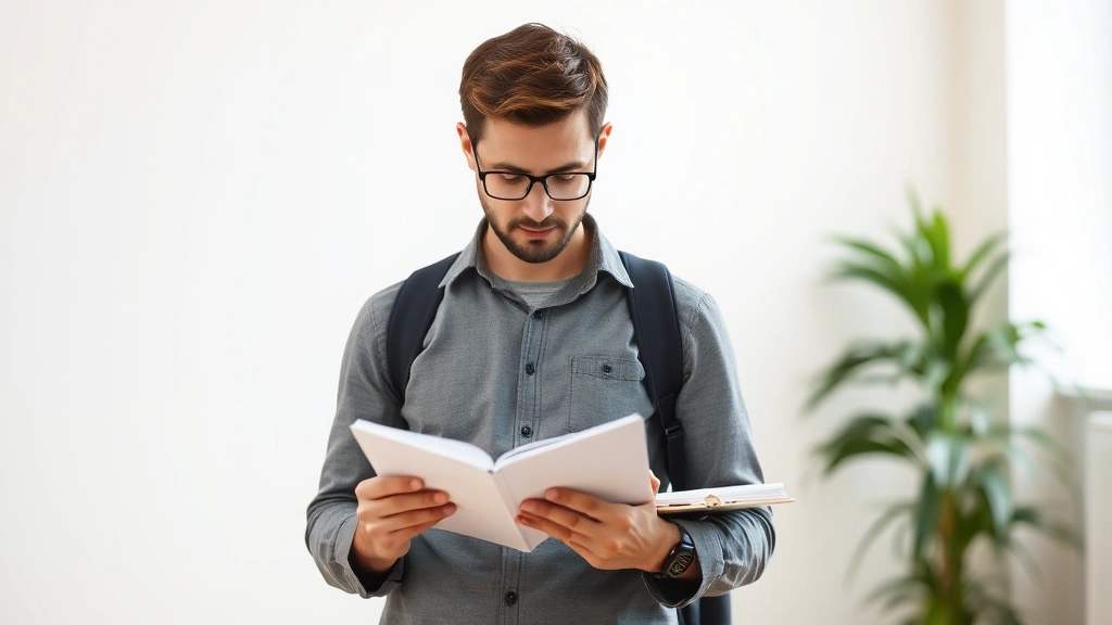 A learner reviewing progress notes or journaling, reflecting on improvement, with a sense of accomplishment and forward momentum visible in posture