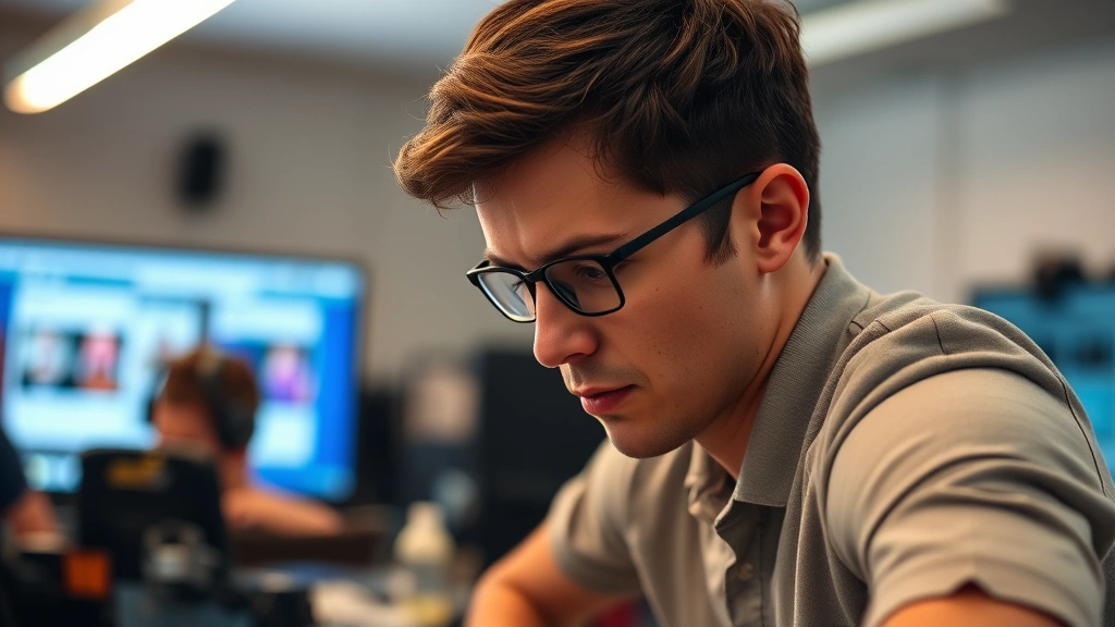 Person in deep focus during skill practice, showing concentration and determination, professional learning environment, warm lighting, no visible text or screens