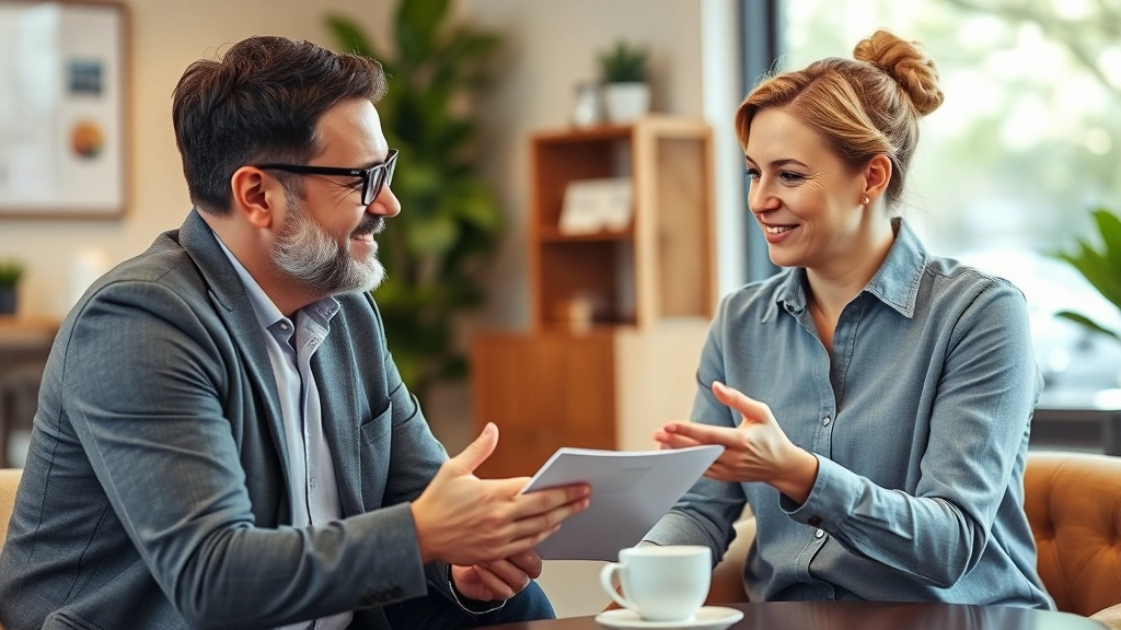 Two people having a mentoring conversation, one explaining concept to other, warm office or coffee shop setting, genuine engagement and knowledge transfer