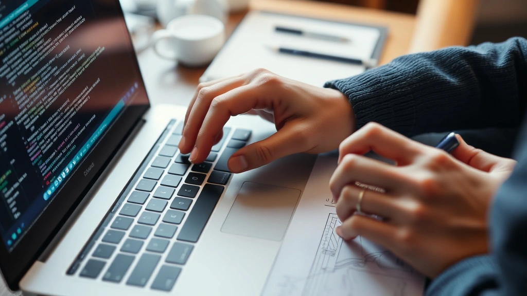 Hands actively working on a skill—typing code, sketching design, or practicing an instrument—showing engaged practice in progress